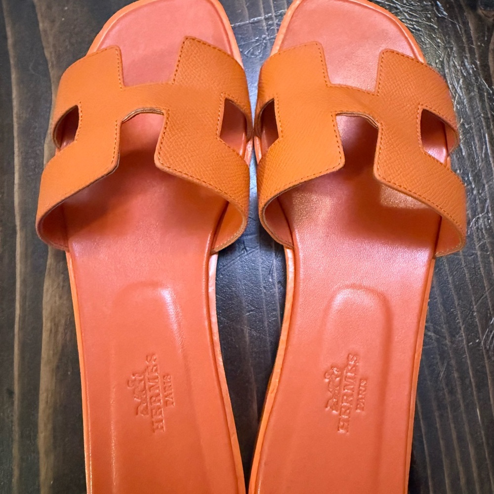 Orange Hermes Oran Women's Sandals